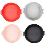 4pcs Round Air Fryer Liners - Reusable Silicone Air Fryer Liners for Easy Cle...