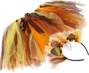 Homoyoyo 1 Set Animal Headband Tutu Skirt for Lion Cosplay Costume for Halloween Party Dress Up Easy to Wear Clean Soft for Comfort for Cosplay Events