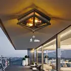Motion Sensor Outdoor Flush Mount Ceiling Light, Modern Farmhouse Ceiling Lights