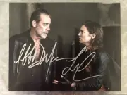 Jeffrey Dean Morgan Lauren Cohan Signed The walking Dead 8x10 Photo With COA