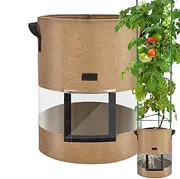 Fabric Planter | Nonwoven Thickened Growing Planter | Outdoor Garden Supplies for Tomato Vegetable Fruits, Visible Space, Multi-Purpose Containers with Handles