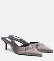 [Alaia] Alaïa Le Caur 3D 55 satin mules AU 10 grey