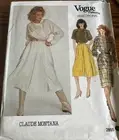 Vogue Vintage Paris Original Pattern 2855 Claude Montana UNCUT sz 16