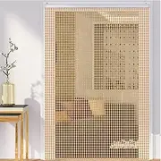 Beaded Door Curtain, Hanging Glass Door Beads Beaded Curtains Clear Crystal Room Bead Partition Curtain for Doorway Window Decor (Color : Gold, Size : 70x200cm)