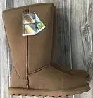 BEARPAW VEGAN (faux-sheepskin) ELLE tall winter boots HICKORY wms 11 NEW IN BOX