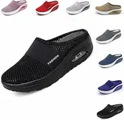 [Dinint] Orthopedic Diabetic Walking Shoes,Orthopädische Schuhe Damen,Air Cushion Slip-On Walkingschuhe,Air Cushion Shoes for Women, Freizeit Mesh Atmungsaktiv Sandals with Arch Support for Indoor Outdoor