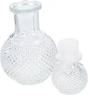 ABOOFAN Elegant Glass Brandy Decanter Airtight Whiskey Dispenser Bottle for Home Bar Quick Decanting Liquor Container Stylish Drinkware for Whiskey Brandy Enjoyment