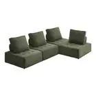 NNEED 4PCS Modular Sofa Lounge Chair Armless Sherpa Green