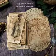 Handmade Coffee Dyed Paper Pack Junk Journal Scrapbooking Diy Craft Ephemera