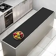 AECHY Silicone Mat, Large, 200 x 50 x 0.2 cm, Multi-Purpose Silicone Mat, 2 mm Thick Heat Resistant Mat, Kitchen Counter Mat, Waterproof Non-Slip Silicone Mats for Kitchen Counters, Black