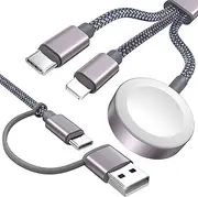 Upgraded 3 in 2 USB C Charger for Apple Watch Charger iPhone Charger USB C Fast Charging Cable Compatible with iWatch Ultra/SE/9/8/7/6/5/4/3/2/1 & iPhone 15/14/13/12/11/Samsung- 4FT