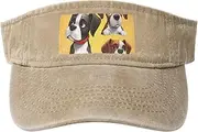 [RLDOBOFE] Sun Visor Hat Adjustable Empty Top Baseball Cap Funny Dog Sun Hats for Women Men Sports Hats Summer Beach Cap