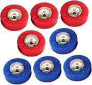 Milisten 8 Pack Shuffleboard Balls Sturdy Steel Plastic Sliding for Boys and Girls Indoor Tabletop Game Hand-Eye Coordination Enhancer