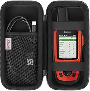 BOVKE Carrying Case for Garmin GPSMAP 64sx/66i/67/67i/66sr/66s/65s/78sc, Garmin inReach Explorer+ Hiking Handheld GPS and Satellite Communicator, Mesh Bag fit USB Cable and Accessories, Black+Black