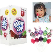 100 Charms Blow Pop Lollipops Assorted Fruit Flavor Candy Sucker Bulk Bag Filler