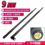 2 9dBi 2.4GHz 5GHz Dual Band RP-SMA WiFi Antennas Netgear R7000 Nighthawk AC1900