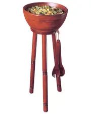 Woodard & Charles 3pc Salad Bowl Set on Stand