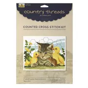 Country Threads Cross X Stitch Kit Farmyard Frenemies Counted