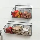 Wall Mounted Storage Rack Condiments Spice Drain Basket Household