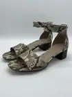 47475 - Clarks Elisa Dedra Heeled Sandal in Taupe Synthetic Snake