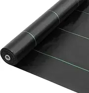 Advwin Weed Mat, 1.83 x 50m Weedmat Weed Control Mat, Durable Barrier Matting, High Permeability & UV Resistant Woven Ground Cover for Outdoor Greenhouse Garden Lawn Supplies