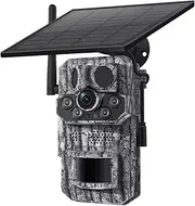 Solar Powered Security Camera 4G 3MP Outdoor Hunting Home Surveillance System Battery House CCTV 360 Degree View Wildlife Animal Motion Monitoring Cam