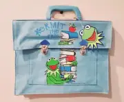 Muppets Kermit the Frog Child's Blue Briefcase Butterfly Original Vtg. 1980