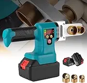 Plastic Pipe Ironing Welder, Cordless Handheld Fusions Welder Kit, with Two Quick Release Lithium Batteries Aluminum Heating Plate with Multi-Dimensional Holes for Heat Dissipation