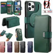 2 in 1 Detachable Wallet Leather Case For iPhone 16 15 14 13 12 11 Pro Max Plus