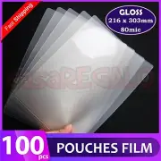 A4 Laminating Pouches Film 80 Micron Gloss (PK 100) 216mm x 303mm