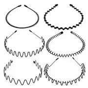 1PC Metal Headband - Hair Bands for Men and Women, Wavy Zig Zag Headbands, Curly Hair Holders, Spring Hair Hoops - Perfect Metal Hair Accessories for Style and