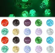 NATOSU Pack of 20 Glass Marbles Super Bright Marbles Glow in The Dark Marbles Children, Colourful Glass Marbles for Marble Game Children, Marble Track Game, Home Decoration