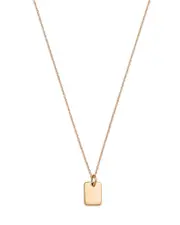 Bloomingdale's Fine Collection Mini Dog Tag Pendant Necklace in 14K Yellow Gold, 18