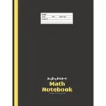 MATH NOTEBOOK - 7X10 1INCH BOX - BIG SQUARE NOTEBOOK - AMYTMY NOTEBOOK - 80 PAGES - 7.44 X 9.69 INCH - MATTE COVER