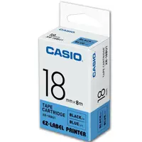 在飛比找momo購物網優惠-【CASIO 卡西歐】標籤機專用色帶-18mm藍底黑字(XR