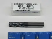 HTC 3/8" 4-FL SE SOLID CARBIDE ROUGHING (HOG) TURBO CARBIDE END MILL (3 PC LOT)