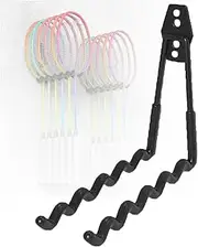 Tennis Racket Storage Rack,Tennis Racket Storage Rack,Heavy Duty Wall Mount Badminton Racket Stand Hold 6 Racks, Tennis Racket Hanging Hook Load-Bearing 25kg, for Badminton Rackets Tennis Ra