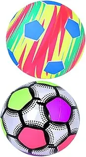 CORHAD 2Pcs Glowing Soccer Ball Bright Light Up Footballs for Sports Entertainment for Teens Enhance Agility Confidence Soccer Training