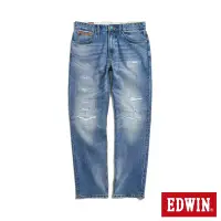 在飛比找Yahoo奇摩購物中心優惠-EDWIN BLUE TRIP系列 刷破丹寧中直筒牛仔褲-男