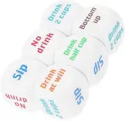 6pcs Drinking Dice Game Unique Acrylic Party Favor for Bachelorette Celebrations Fun and Easy to Learn Drinking Game for Bars Friends and Family Gatherings