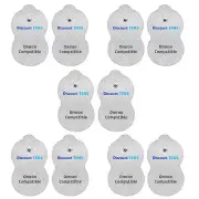Omron Compatible TENS Electrode Pads, 5 Pairs (10 Pads) - Now Larger!