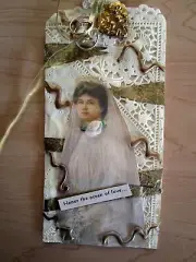 ARTIST TAG SIGNED Bride Wedding JUNK JOURNAL Ocean of Love