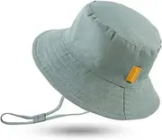 [JANGANNSA] Cotton Baby Sun Hat Infant Toddler Boys Girls Bucket Hats Summer Sun Protection Kids Beach Caps