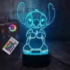 Stitch Night Light LED Remote Control 16 Colours Light Illusion Christmas Gift
