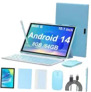 Android 14 Tablet, 10 Inch 8GB RAM+64GB ROM+1TB Expand, 1.8Ghz Quad-core