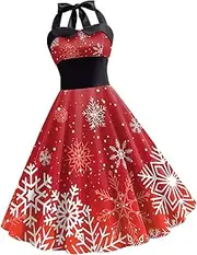[Dickly] Women Christmas Dress Xmas Party Dresses for Ladies Party Vacation