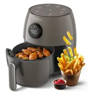 2.1QT Small Air Fryer, TOPZEE 4-in-1 Compact Mini Airfryer, Bake, Roast, Reheat