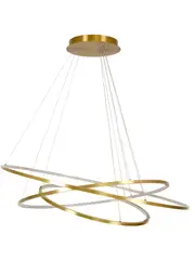 Multiply 3 Light LED Colour-Shifting Ring Pendant in Brass