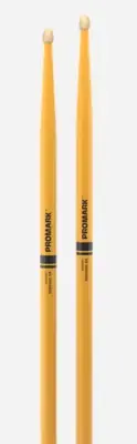 Promark, Rebound, 5B Yellow Hickory Wood Tip, Drum Sticks (RBH595AW-YELLOW)