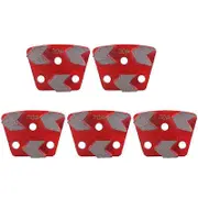 5PCS Diamond Floor Grinding Pad Disc 30 Grit Metal Bond Scraper for Grinder Floor Concrete Red